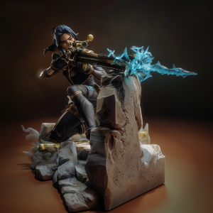 Caitlyn Arcane 3D Model