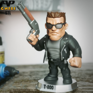 T 800 Terminator Chibi 3D Model