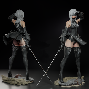 2B Nier Automata 3D Model