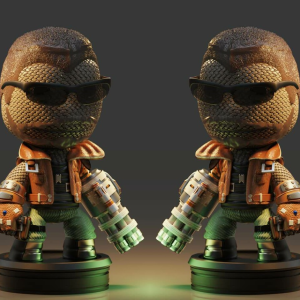 Barret Chibi 3D Model