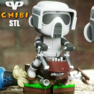 Biker Scout Chibi 3D Model