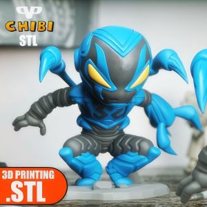 Blue Beetle Chibi 3D Model