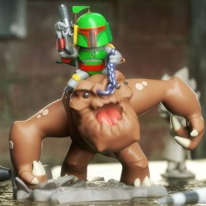 Boba Fett on Rancor Chibi 3D Model