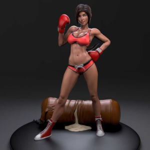 Boxer Girl 3D Model