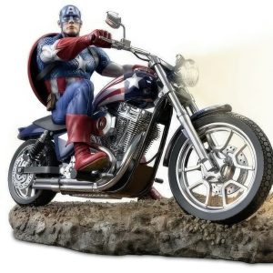 Captain America & Motorcycle 3D Model