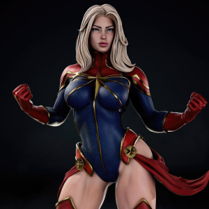 Captain Marvel 3D Model