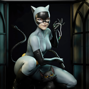 Catwoman Grey 3D Model