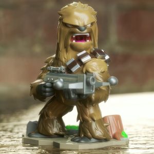 Chewbacca Chibi 3D Model