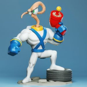 Earthworm Jim Chibi 3D Model