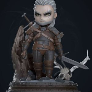 Geralt Chibi 3D Model