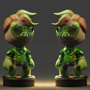 Green Lantern Chibi 3D Model