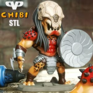 Predator Prey Chibi 3D Model