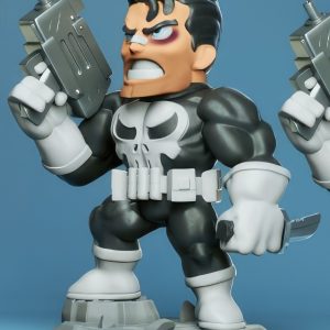 Punisher Chibi 3D Model