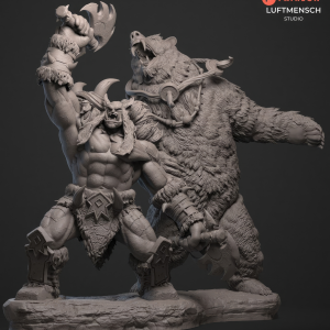 Rexxar and Misha 3D Model