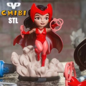 Scarlet Witch Chibi 3D Model