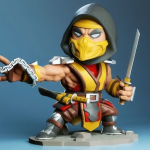 Scorpion Chibi 3D Model