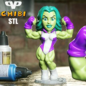She-Hulk Chibi 3D Model