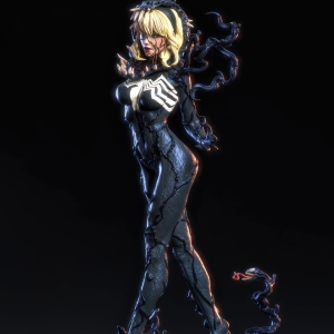 Spider Gwen  Venom 3D Model