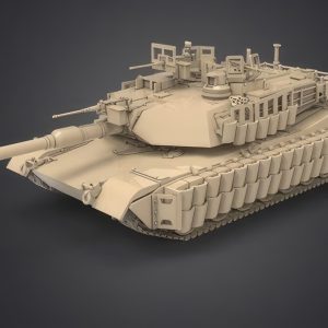 Tank M1A2 Abrams Tusk (US Army) 3D Model