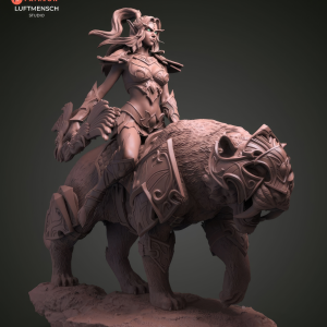 Tyrande and Ashalah 3D Model