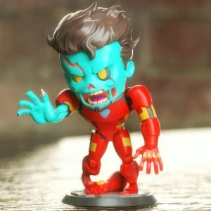 Zombie Iron Man Chibi 3D Model